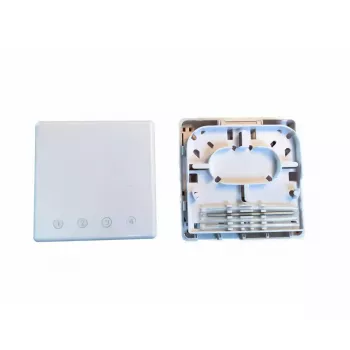 Sieťová prípojná krabica EFB Elektronik FTTH-BOX-IN-6, plastové puzdro, 80×80×28 mm, biela