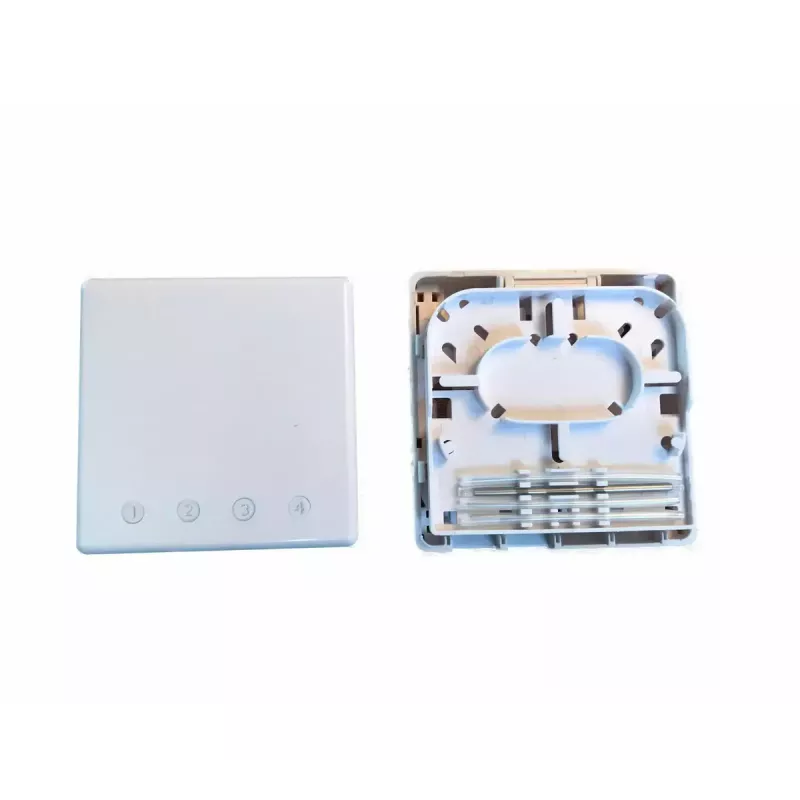 Sieťová prípojná krabica EFB Elektronik FTTH-BOX-IN-6, plastové puzdro, 80×80×28 mm, biela