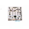 Sieťová prípojná krabica EFB Elektronik FTTH-BOX-IN-6, plastové puzdro, 80×80×28 mm, biela
