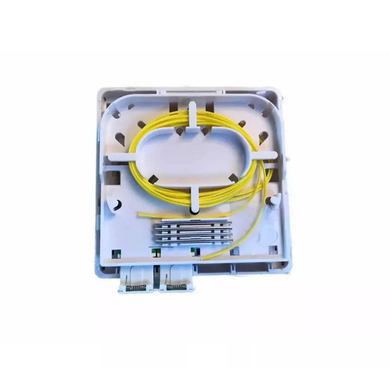 Sieťová prípojná krabica EFB Elektronik FTTH-BOX-IN-6, plastové puzdro, 80×80×28 mm, biela