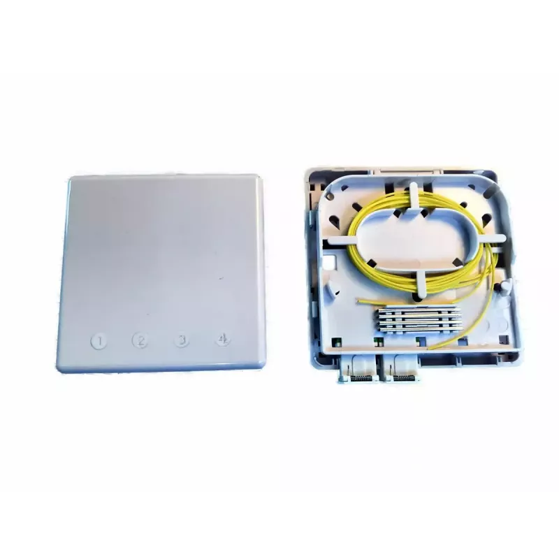 Sieťová prípojná krabica EFB Elektronik FTTH-BOX-IN-6, plastové puzdro, 80×80×28 mm, biela