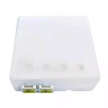 Sieťová prípojná krabica EFB Elektronik FTTH-BOX-IN-6, plastové puzdro, 80×80×28 mm, biela
