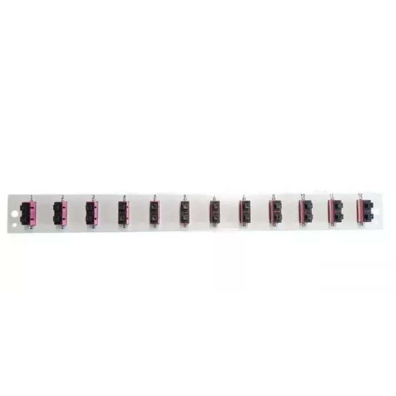 Príslušenstvo k patch panelu EFB Elektronik SB-FP-12SC-D-V-OM3 — 1U montáž do racku, 12 SC, sivá, 432×13×43,5 mm
