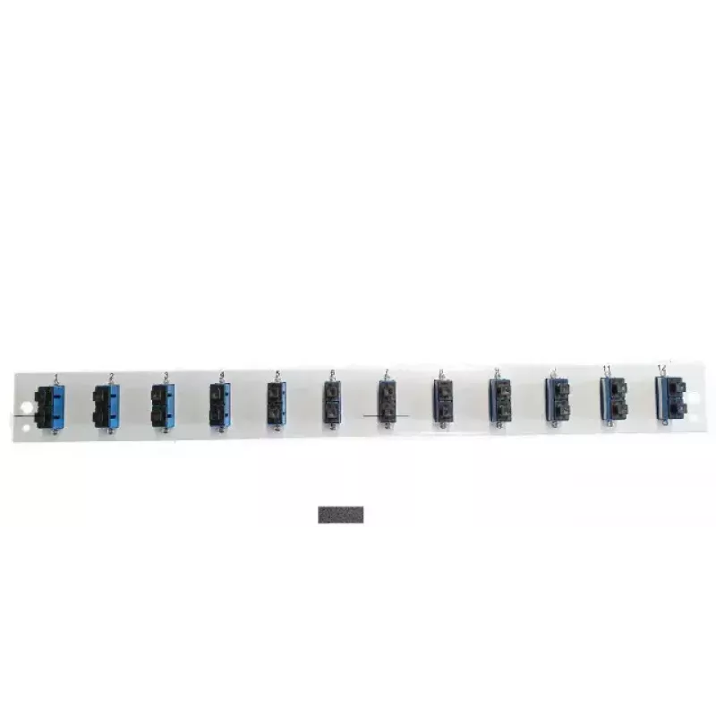 Príslušenstvo k patch panelu EFB Elektronik SB-FP-12SC-D-V-OM4 — 1U montáž do racku, 432×13×43,5 mm, sivá