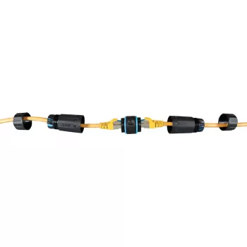 RJ45 Cat.6 IP68 adaptér EFB Elektronik model IP68DFKRJ45WP – vodotesný ethernetový konektor