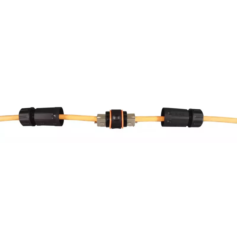 EFB Elektronik IP68DFKRJ456AWP káblový spoj 2x RJ-45 čierny