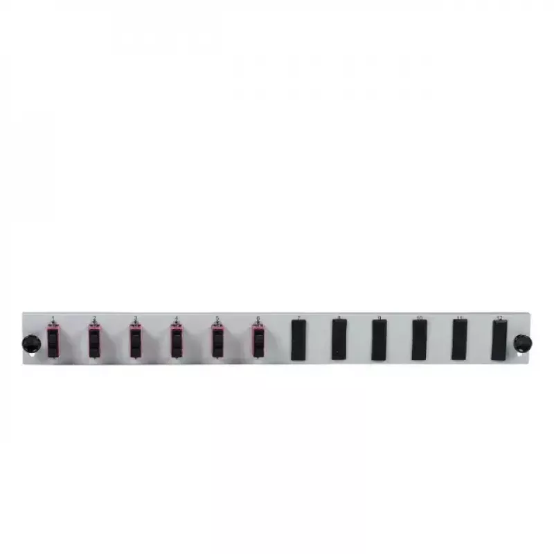 Patch panel príslušenstvo EFB Elektronik SB-FP-6SC-D-V-OM3, 1U racková montáž, 432×13×43,5 mm, sivý