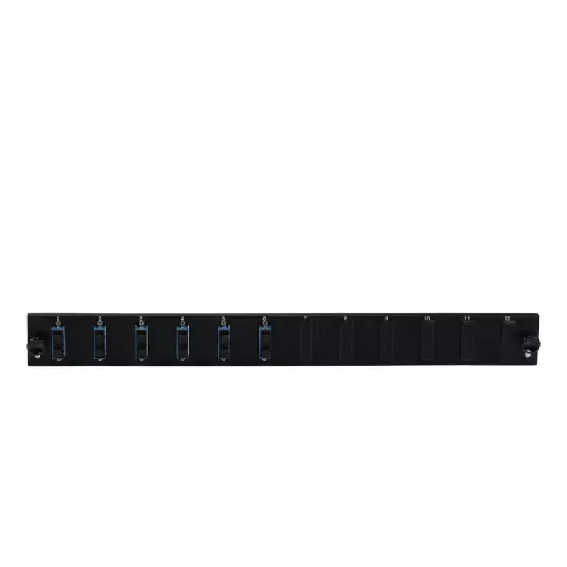 Príslušenstvo k patch panelu EFB Elektronik SB-FP-6SC-D-V-OS2 — 1HE rack, 432×13×43,5 mm, sivá