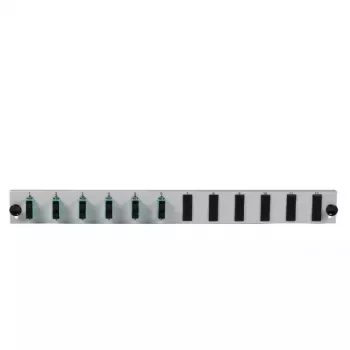Príslušenstvo k patch panelu EFB Elektronik SB-FP-6SC-D-V-OS2 — 1HE rack, 432×13×43,5 mm, sivá