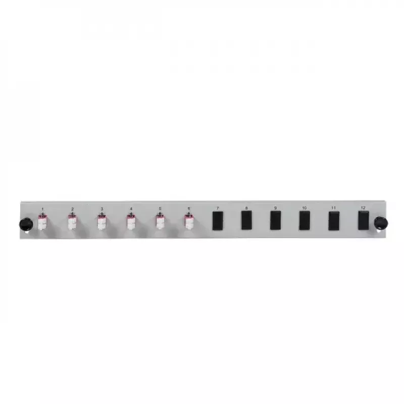 EFB Elektronik SB-FP-6SC-S-OM3 12-portový predný panel so 6 LC Duplex spojkami OM3, sivý, 1U