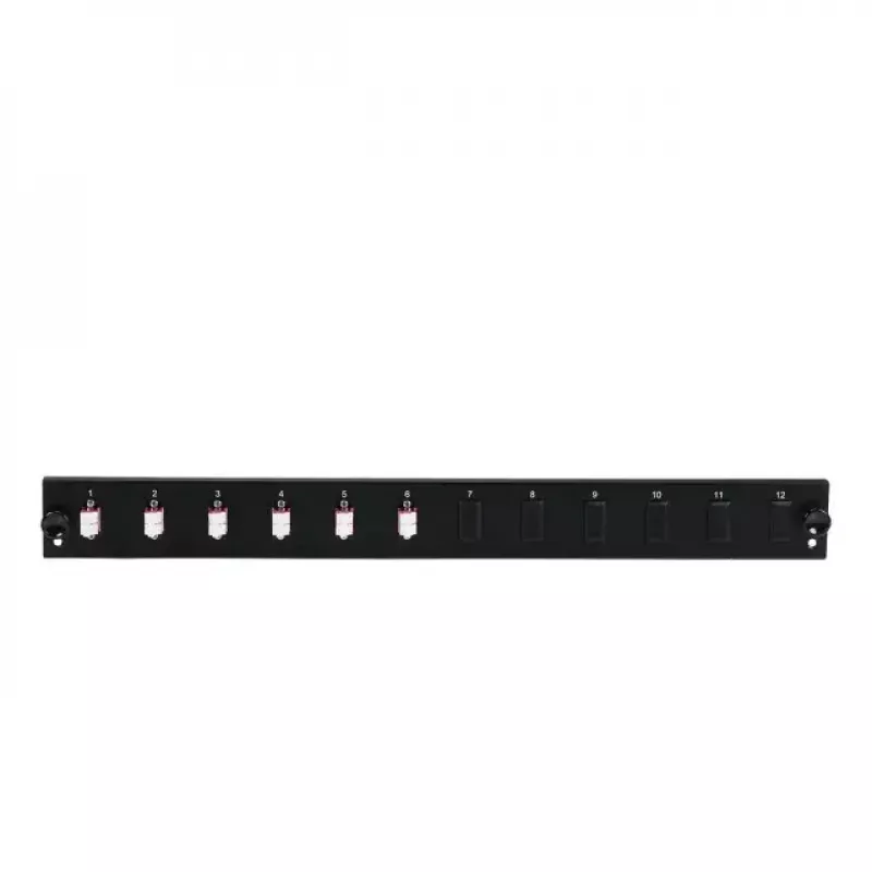 Patch panel príslušenstvo EFB Elektronik SB-FP-6SC-S-OS2 — 1U racková montáž, 432×13×43,5 mm, sivý