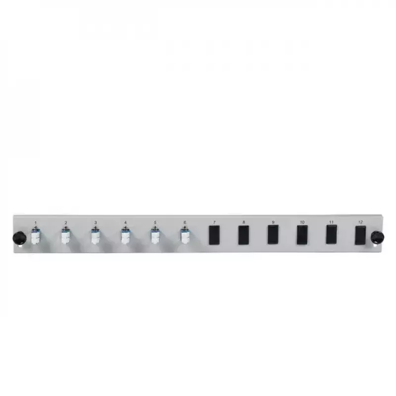 Patch panel príslušenstvo EFB Elektronik SB-FP-6SC-S-OS2 — 1U racková montáž, 432×13×43,5 mm, sivý