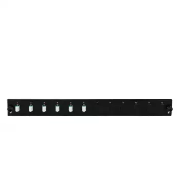 EFB Elektronik SB-FP-S-6SC-S-OM3 12-portový predný panel so 6 LC duplex spojkami OM3, čierny, 1U