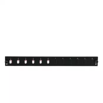 EFB Elektronik SB-FP-S-6SC-S-OM3 12-portový predný panel so 6 LC duplex spojkami OM3, čierny, 1U