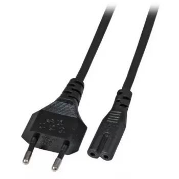 Napájací kábel EFB Elektronik Euro‑C7, 180° zahnutý, čierny, 5 m, 2×0,75 mm²