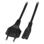 Napájací kábel EFB Elektronik Euro‑C7, 180° zahnutý, čierny, 5 m, 2×0,75 mm²