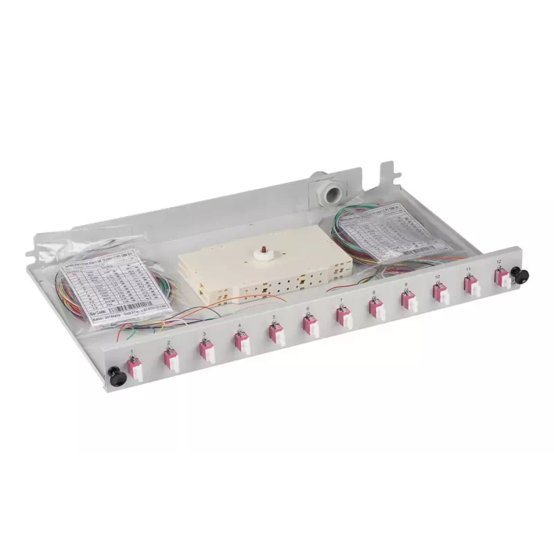 Patch panel EFB Elektronik B71901L48OM4 1U LC OM4 sivý