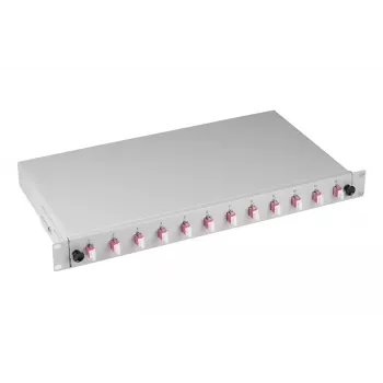 Patch panel EFB Elektronik B71901L48OM4 1U LC OM4 sivý