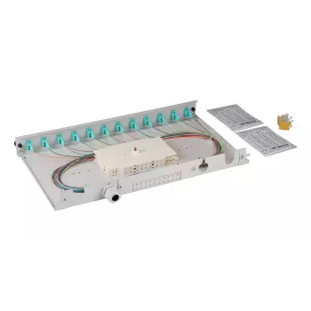 Patch panel EFB Elektronik BA71901L12OM3 1U LC OM3 sivý