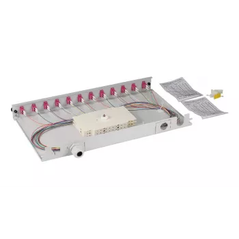 Patch panel EFB Elektronik BA71901L12OM4 1U LC OM4 sivý