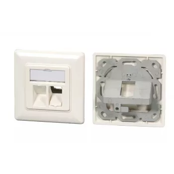 Rám zásuvky EFB Elektronik ET-25085V3 2 x RJ-45 biely