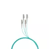 Optický kábel EFB Elektronik O8303S10OM3 4x LC OM3 10 m aqua béžový čierny