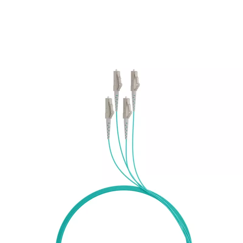 Optický kábel EFB Elektronik O8303S10OM3 4x LC OM3 10 m aqua béžový čierny