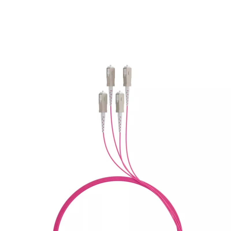 Optický kábel EFB Elektronik O8301S10OM4 4x SC OM4 10 m béžový čierny magenta