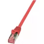 Sieťový kábel LogiLink Cat.6 S/FTP RJ-45 0.5m červený