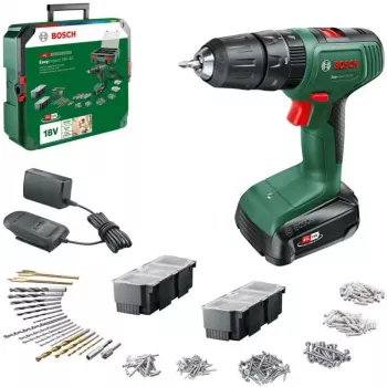 Akumulátorový príklepový vŕtací skrutkovač Bosch EasyImpact 18V 40 Nm, 2-stupňový, 13 mm skľučovadlo