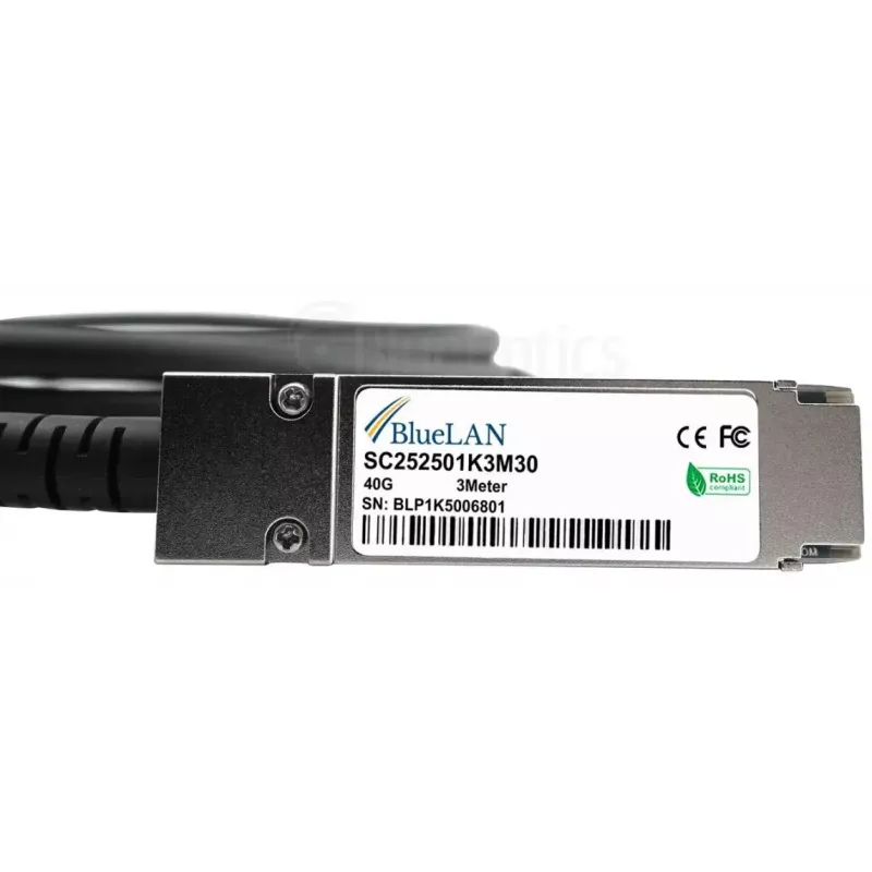 BlueOptics InfiniBand/optický kábel 3 m QSFP čierny