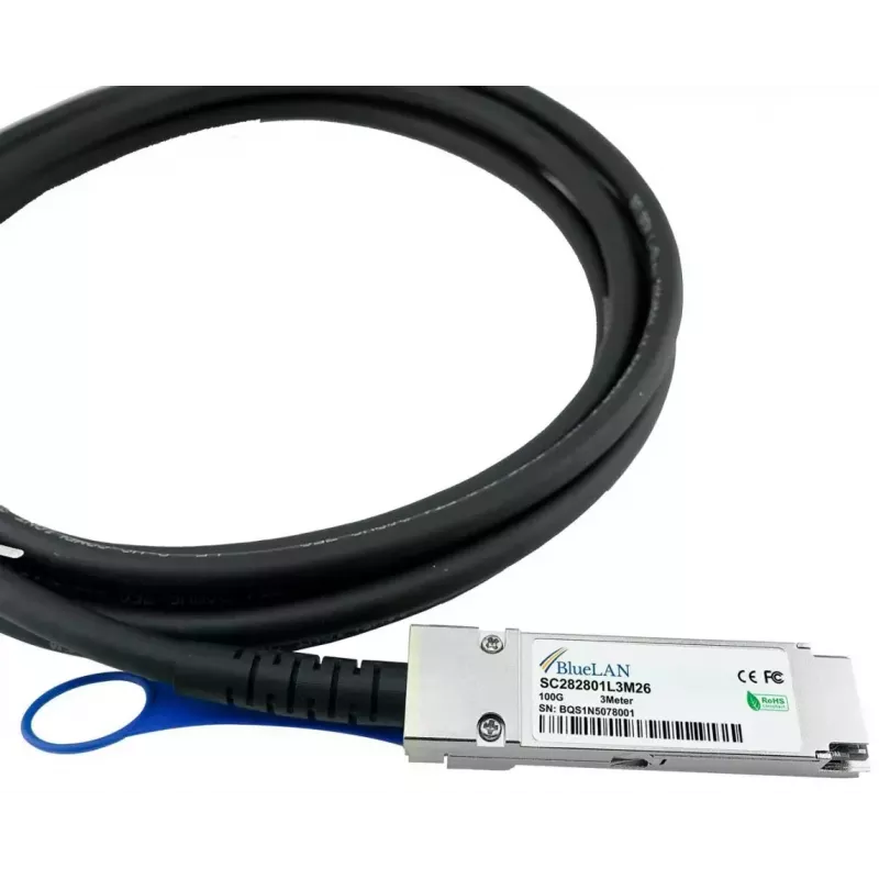 InfiniBand/sklené vlákno kábel BlueOptics 845406-B21-BL 3 m QSFP28 konektor samec/konektor samec