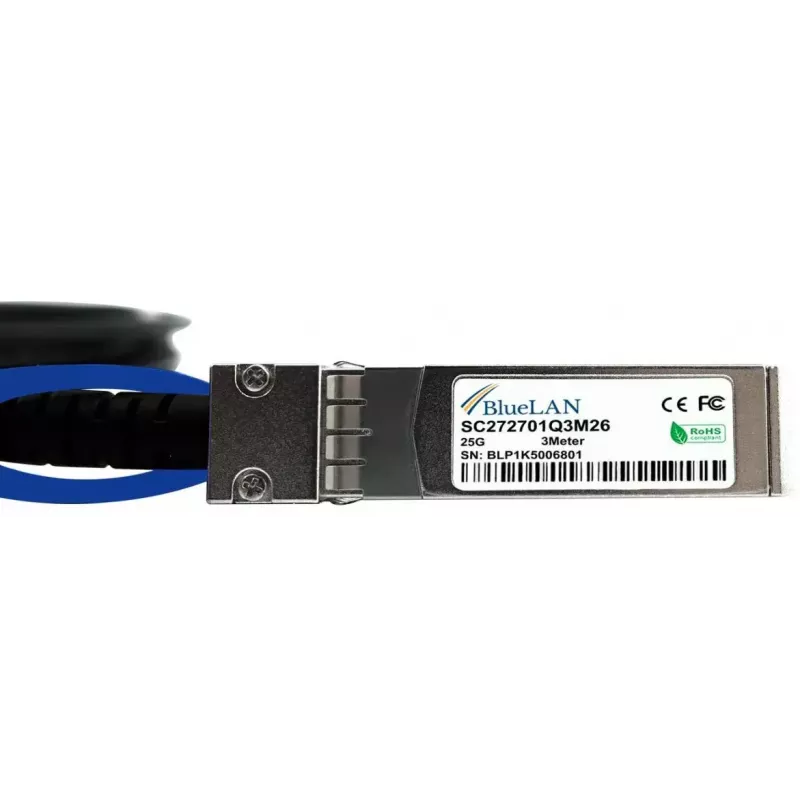 BlueOptics ET7302-DAC-1M-BL InfiniBand sklenené vlákno kábel SFP28 1 m konektor samec konektor samec