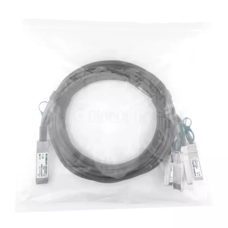 Sieťový kábel BlueOptics 100G2X25GPD2M-LEG-BL QSFP 4xSFP28 InfiniBand 2 m čierny
