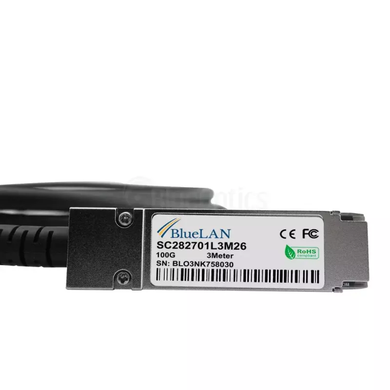 Sieťový kábel BlueOptics CBL-NTWK-0988-Q28M2-BL QSFP28 4xSFP28 2 m čierny