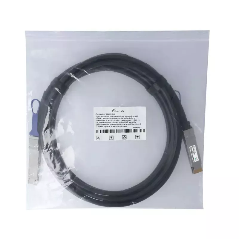 DAC kábel BlueOptics DAC-Q56DD-400G-2M-BL 2 m QSFP-DD konektor samec/konektor samec