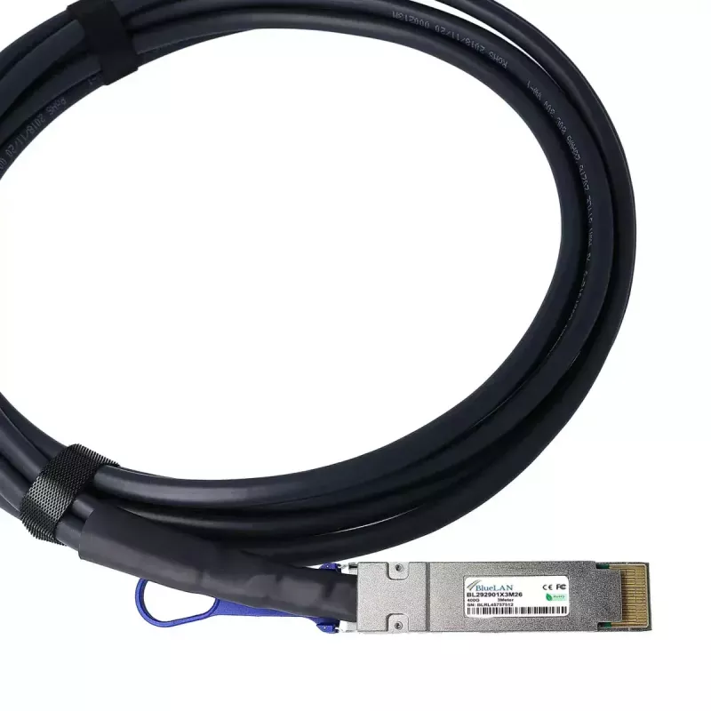 DAC kábel BlueOptics DAC-Q56DD-400G-2M-BL 2 m QSFP-DD konektor samec/konektor samec