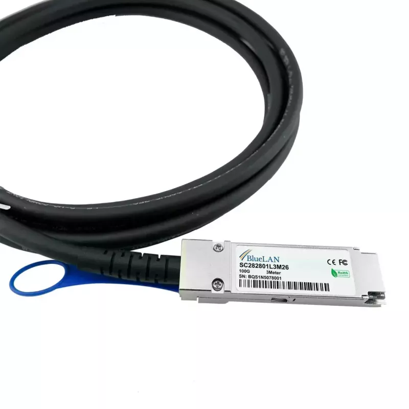 DAC kábel BlueOptics AT-QSFP28-2CU-BL QSFP28 QSFP28 InfiniBand 2 m čierny