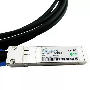 DAC kábel BlueOptics SFP-25G-CU3M-BL SFP28 25G 3 m čierna
