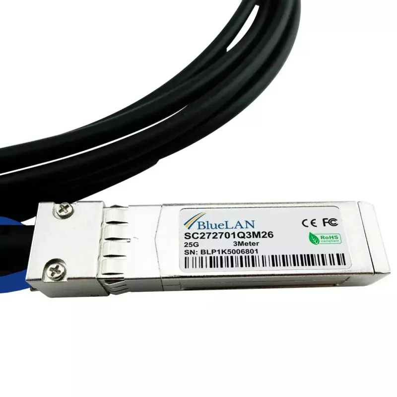 DAC kábel BlueOptics SFP-25G-CU1M-BL SFP28 25G 1 m čierny