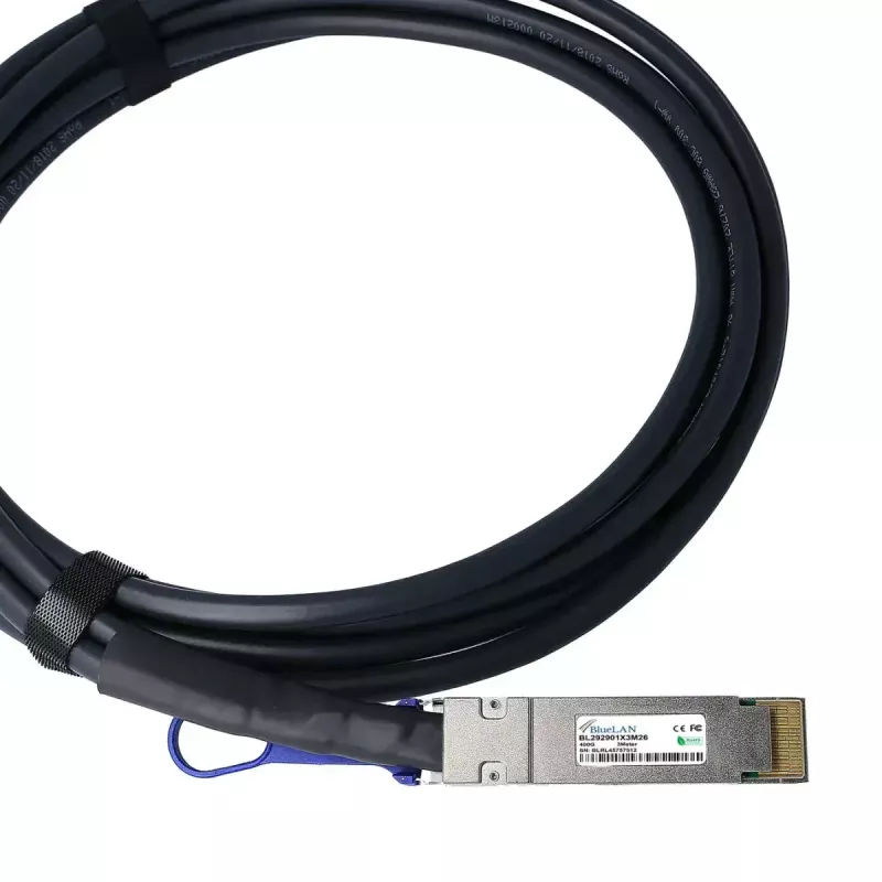DAC kábel BlueOptics PAN-QSFPDD-DAC-1M-BL QSFP-DD InfiniBand 1 m čierny