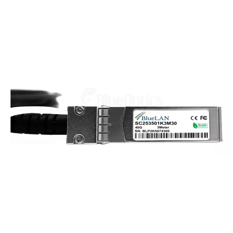 Sieťový kábel BlueOptics JG329A-BL QSFP 4xSFP+ InfiniBand 1 m čierny
