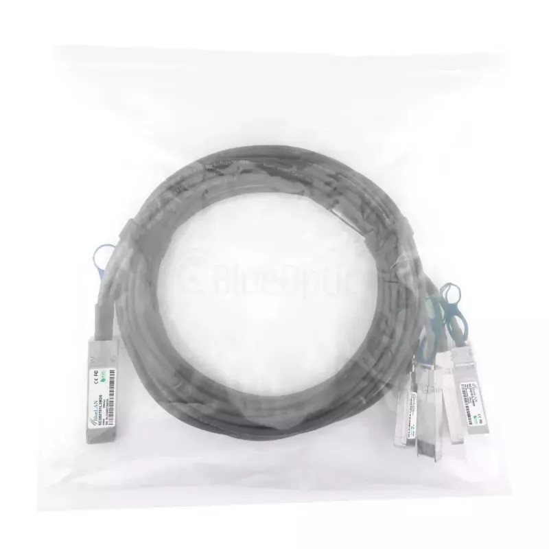 Sieťový kábel BlueOptics DAC-Q28-S28-2M-BL QSFP28 4xSFP28 InfiniBand 2m čierny