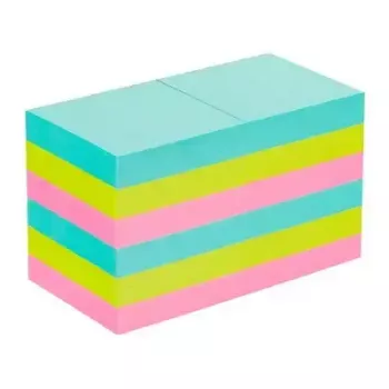 Samolepiaci poznámkový papier Post-It 3M 622-12SS-COS, štvorcový 47,6×47,6 mm, 90 listov, modrá/zelená/ružová