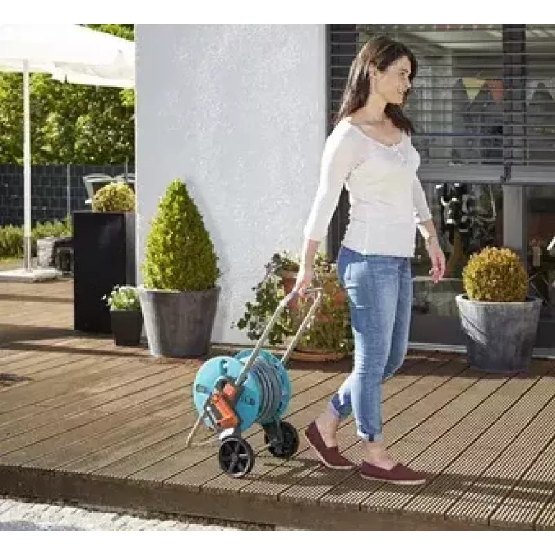 Gardena CleverRoll S Súprava navijaka na hadicu 20 m, tyrkysová/sivá (18502-20)