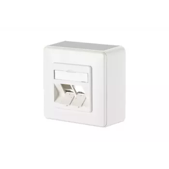 METZ CONNECT 1309150002-E nástenná krycia doska, 2 moduly, čisto biela RAL 9010