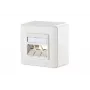 Pripojovacia zásuvka Metz Connect 1309160002-E RJ-45 biela 85x85mm