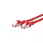 Sieťový kábel BTR NETCOM Cat6A 0,5 m červený