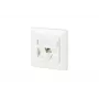 RJ-45 sieťová zásuvka BTR NETCOM 130B11D11002-E biela