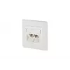RJ-45 sieťová zásuvka BTR NETCOM 130B12D21002-E biela